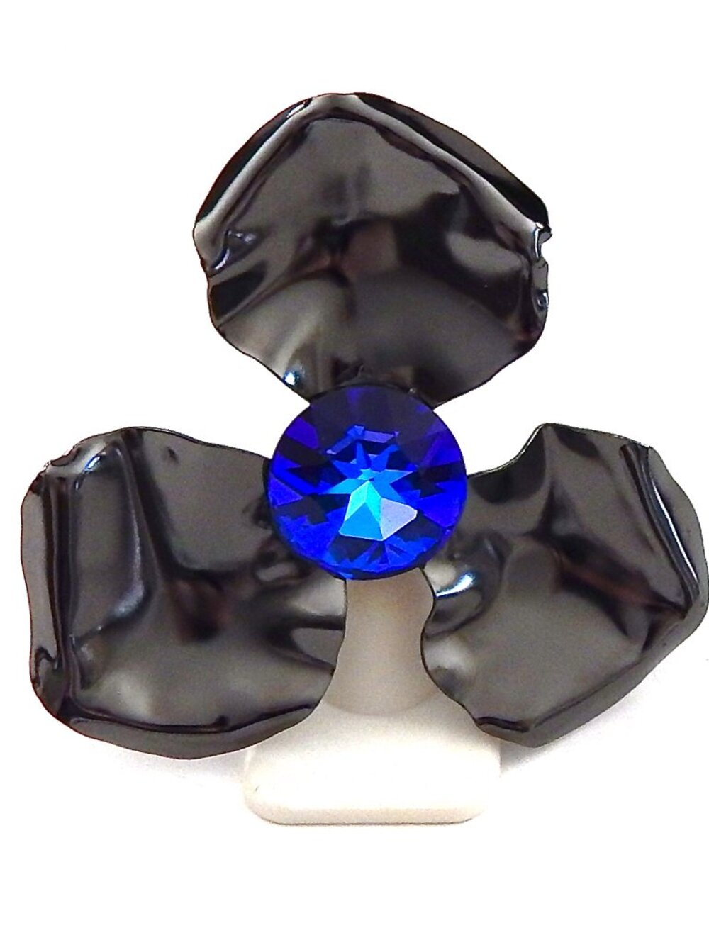 GASOLINE GLAMOUR PETAL TO THE METAL HELIOTROPE FLOWER RING💜🌸